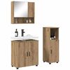 vidaXL Bathroom Furniture Set Wall-mounted with Door 3 pcs Artisan Oak