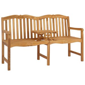 vidaXL Handcarved Rose Bench 155 x 60 x 94 cm Solid Teak Wood Natural