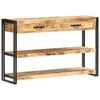 vidaXL Sideboard 120x30x75 cm Solid Rough Mango Wood
