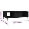 vidaXL Coffee Table Black 103.5x60x35 cm Engineered Wood