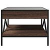 vidaXL Coffee Table with Infinity LED Brown Oak 50x50x38 cm
