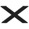vidaXL Coffee Table Legs X-Shaped 2 pcs Black 70x(42-43) cm Steel