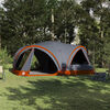 vidaXL Family Tent with Roof Grey and Orange 460 x 430 x 214 cm