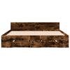 vidaXL Bed Frame with Drawers without Mattress Smoked Oak 160x200 cm