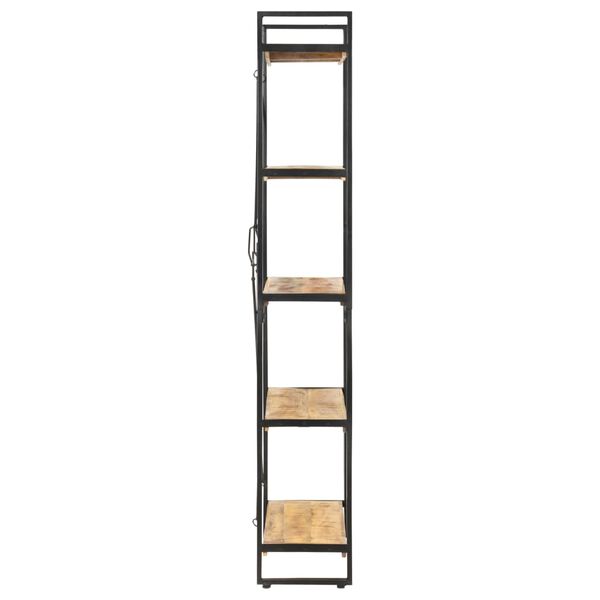 vidaXL 5-Tier Bookcase 140x30x180 cm Solid Mango Wood