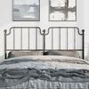 vidaXL Metal Replace Headboard Black 135 cm