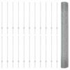 vidaXL Fence with Post Silver 1.2 x 50 m Steel