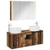 vidaXL Bathroom Cabinet Set 4 pcs Old Wood Engineered Wood