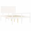 vidaXL Senior Bed without Mattress White 140x190 cm Solid Wood