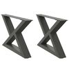 vidaXL Coffee Table Legs 2 pcs Anthracite 60x(30-31.3) cm Steel