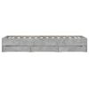 vidaXL Bed Frame with Drawers without Mattress Concrete Grey 100x200 cm