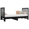 vidaXL Pull-out Day Bed without Mattress Black 2x(90x190) cm