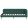 vidaXL Corner Bed Frame with Headboard Dark Green 100 x 200 cm Fabric