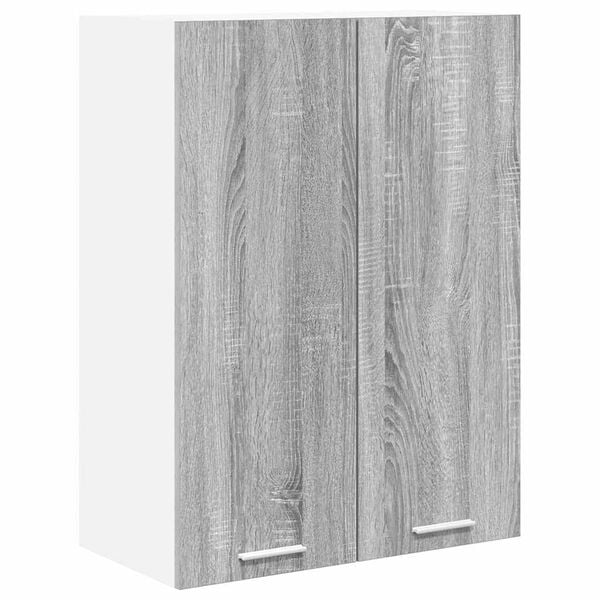 vidaXL Hanging Cabinet Grey Sonoma 60 x 31 x 80 cm Engineered Wood