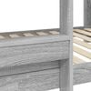 vidaXL Bunk Bed for Kids Grey Sonoma 80 x 190 cm Engineered Wood