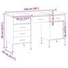 vidaXL Work Cabinet with Drawer with Lock 3 pcs Black 150 x 55 x 85 cm