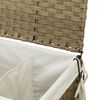 vidaXL Laundry Basket with Wheels 60x35x60.5 cm Rattan