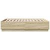 vidaXL Bed Frame with LED without Mattress Sonoma Oak 140x190 cm