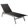 vidaXL Sun Lounger Steel and Textilene Black
