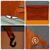 vidaXL Family Tent Cabin 6-Person Grey and Orange Waterproof