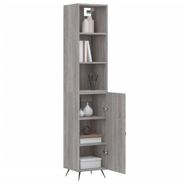 vidaXL Highboard Grey Sonoma 34.5x34x180 cm Engineered Wood