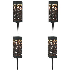 vidaXL Outdoor Solar Lights with Ground Spike 4 pcs Warm White 29 cm