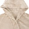 vidaXL Bathrobe Hoodie Beige S Flannel