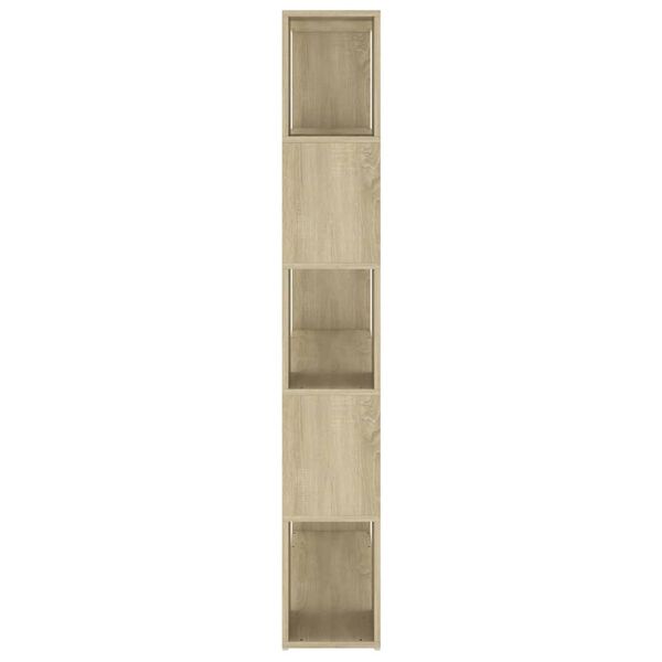 vidaXL Book Cabinet Room Divider Sonoma Oak 100x24x155 cm Engineered Wood