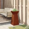 vidaXL Pillar Planter Silver 35 x 35 x 73 cm Weathering Steel