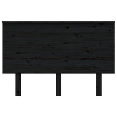 vidaXL Bed Headboard Black 124x6x82.5 cm Solid Wood Pine