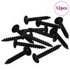 vidaXL Self Tapping Nail 12 pcs Black 4 x 25 mm Steel