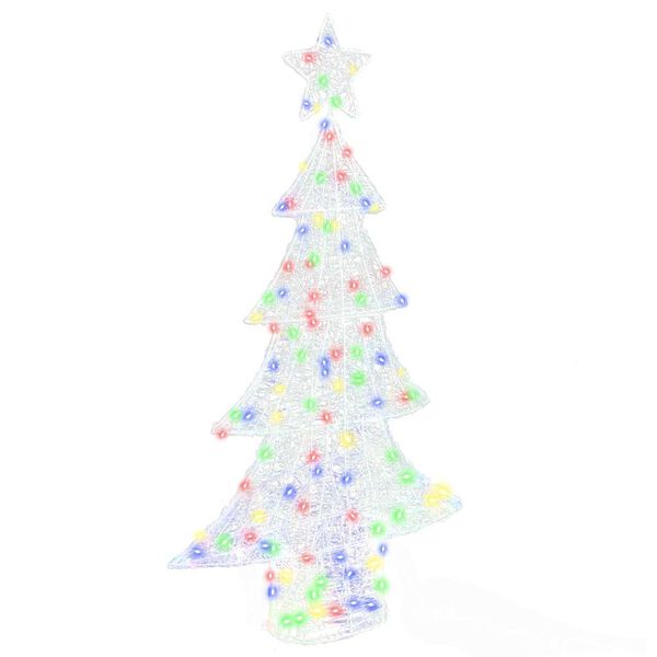vidaXL Christmas Tree with 160 LEDs Multicolour 150 cm Acrylic