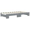 vidaXL Daybed with Trundle and Mattresses Light Grey 90x190 cm Fabric