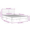 vidaXL Bed Frame without Mattress Grey Sonoma 120x190 cm Small Double