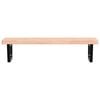 vidaXL Basin Shelf Wall Mounted Steel and Solid Wood Beech