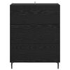 vidaXL Sideboard Black Oak 69.5 x 34 x 90 cm Engineered Wood and Iron
