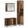 vidaXL Bathroom Furniture Set with Door 3 pcs Old Wood Engineered Wood