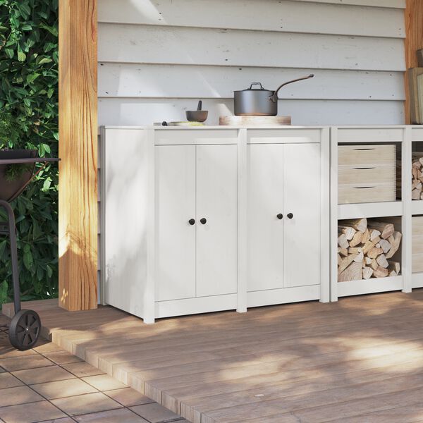 vidaXL Kitchen Door MEPPEL 2 pcs White 50 x 9 x 82 cm Solid Pine wood