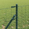 vidaXL Fence with Post Green 0.8 x 10 m Steel