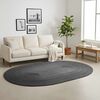 vidaXL Area Rugs Oval Black 152 x 245 cm Jute