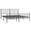 vidaXL Metal Bed Frame without Mattress with Footboard Black 183x213cm