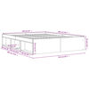 vidaXL Bed Frame without Mattress Brown Oak 160x200 cm