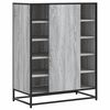 vidaXL Shoe Cabinet Grey Sonoma 75x38x97.5 cm Engineered Wood and Metal