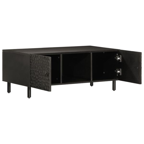 vidaXL Coffee Table Black 100x54x40 cm Solid Wood Mango