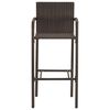 vidaXL 5 Piece Garden Bar Set Brown Solid Wood Acacia and Poly Rattan
