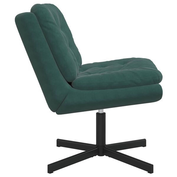 vidaXL Swivel Relaxing Chair Dark Green 63 x 75 x 76 cm Velvet