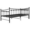 vidaXL Pull-out Sofa Bed Frame without Mattress Black Metal 90x200 cm