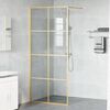 vidaXL Walk-in Shower Wall Gold 90 x 195 cm Tempered Glass