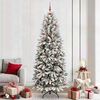 vidaXL Artificial Christmas Tree with 300 LEDs with Stand White 240 cm