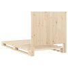 vidaXL Bed Frame without Mattress with Headboard 100x200 cm Solid Wood